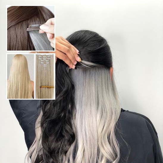 Extension clip cheveux