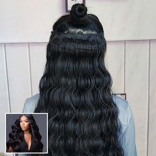 Extension clip cheveux