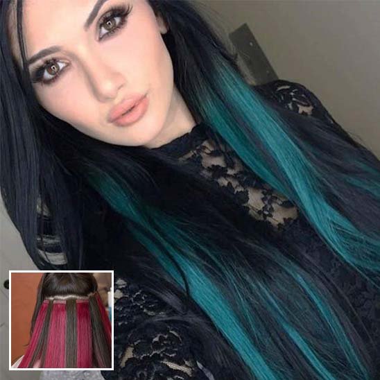 Extension clip cheveux